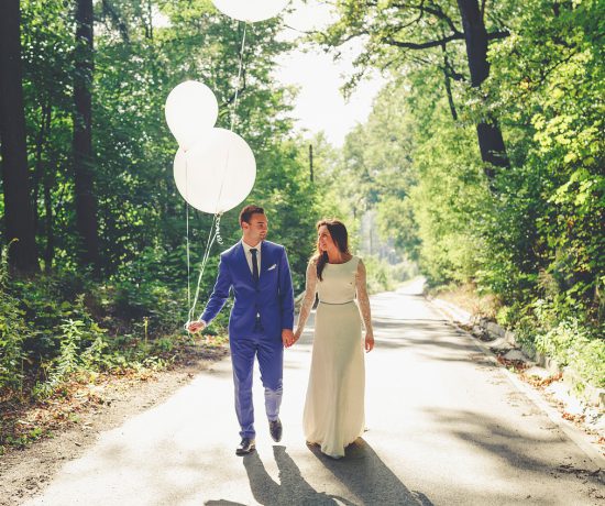 fotografia ślubna sesja zdjęciowa z balonami