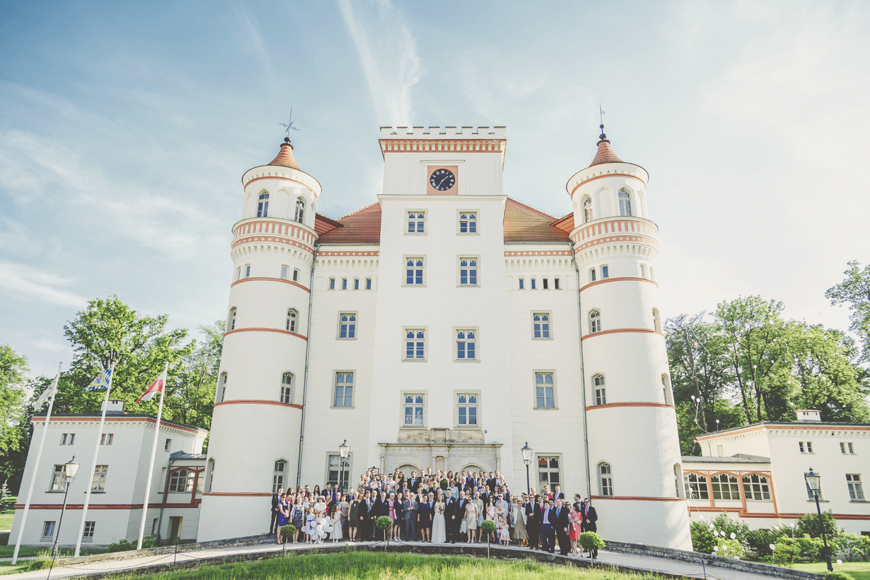 Pałac Wojanów, ślub, wesele, zdjęcie grupowe
